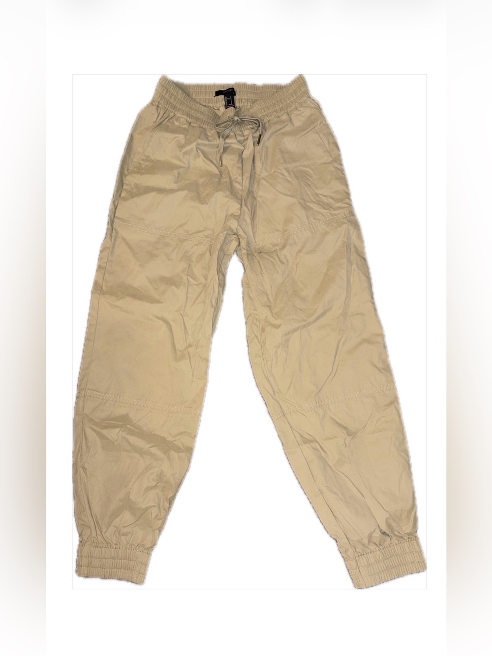 Forever 21 Khaki Drawstring Jogger Pants
